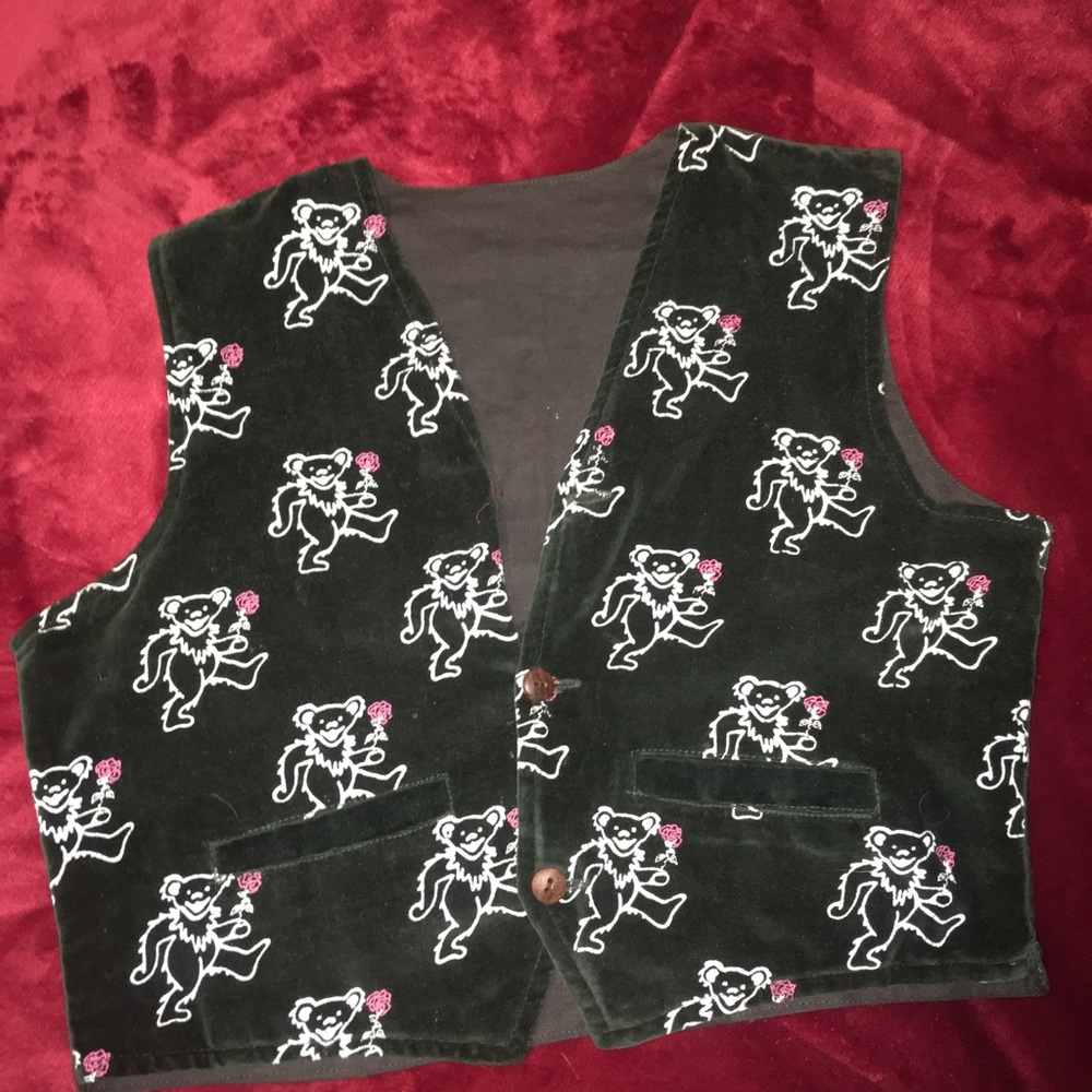 Custom made “Grateful Dead” velvet vest